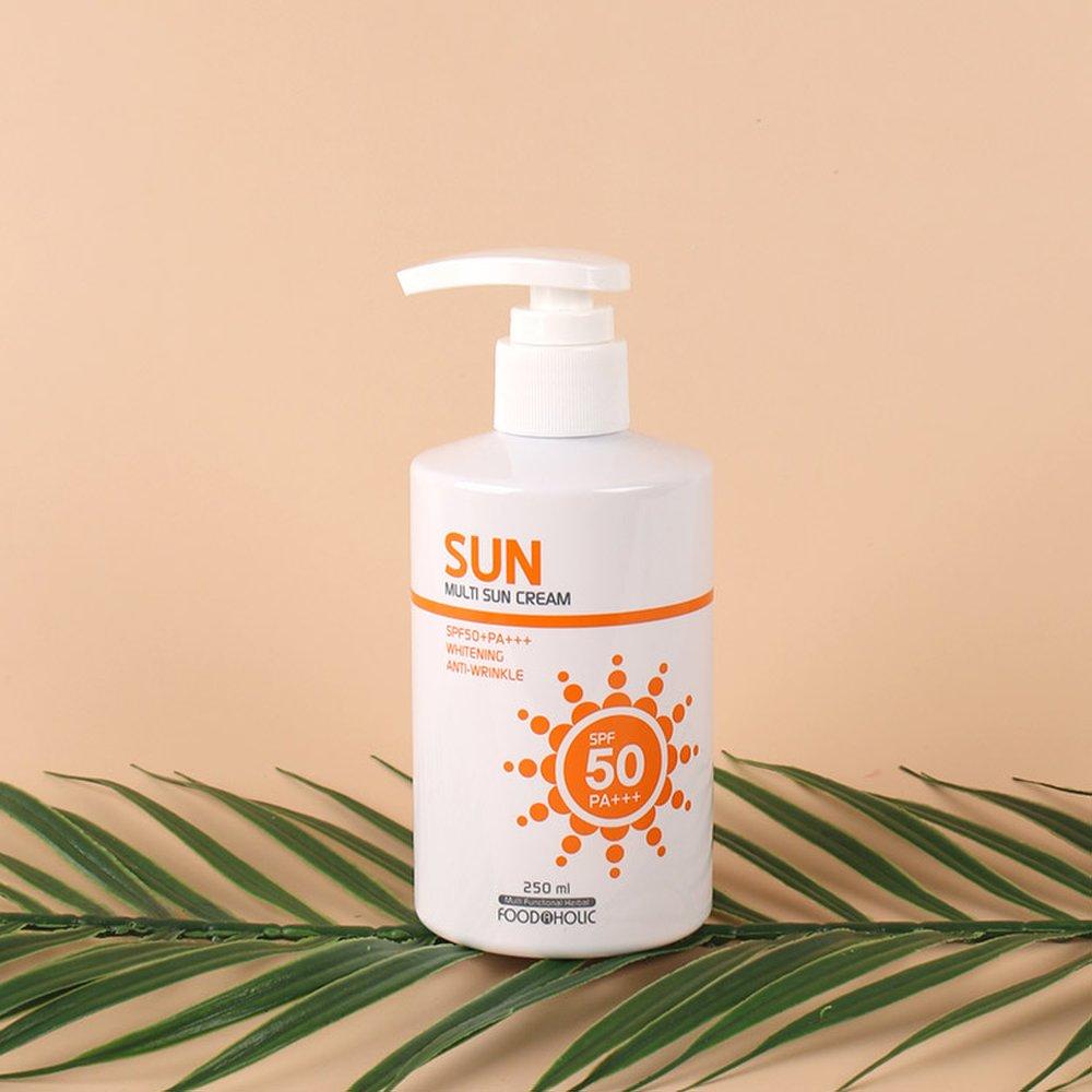 (2 Pieces) FoodaHolic Multi Sun Cream 250ml SPF50/PA+++ Pump Type