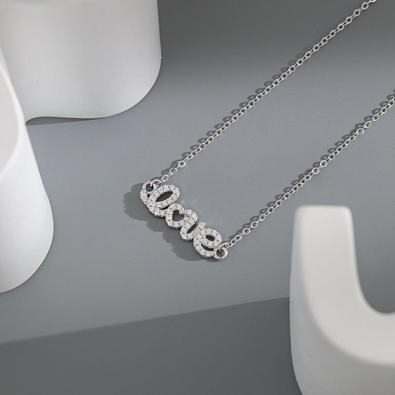 Qixi Festival Gift Necklace - Female, Original Design Personalized Letter Pendant Love-Themed Necklace