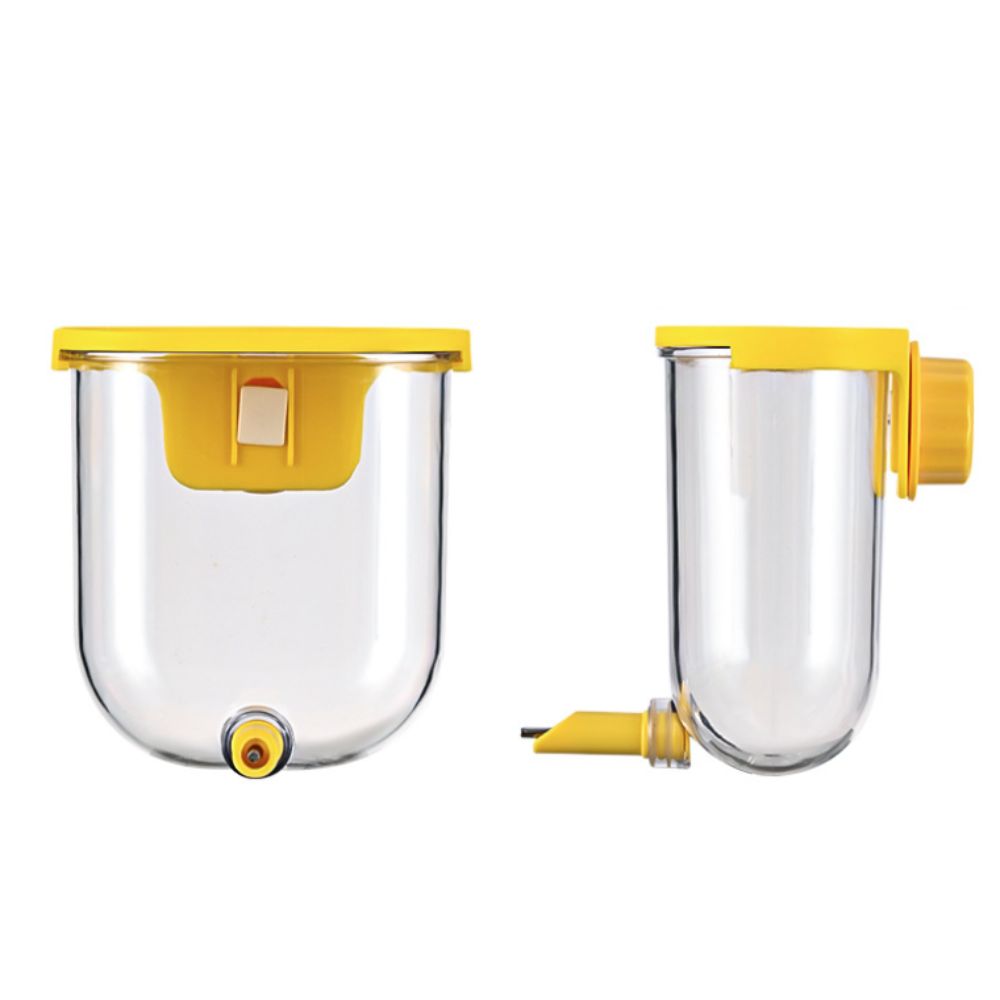 Wall Mounted Bird Cage Water Feeder Pin-Touch Automatic Parrot Water Dispenser No Drip Transparent Bird Cage Waterer