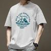 T-shirt oversize in cotone retrò americano da uomo 2024 - ampia, alla moda, a maniche corte, capo estivo essenziale