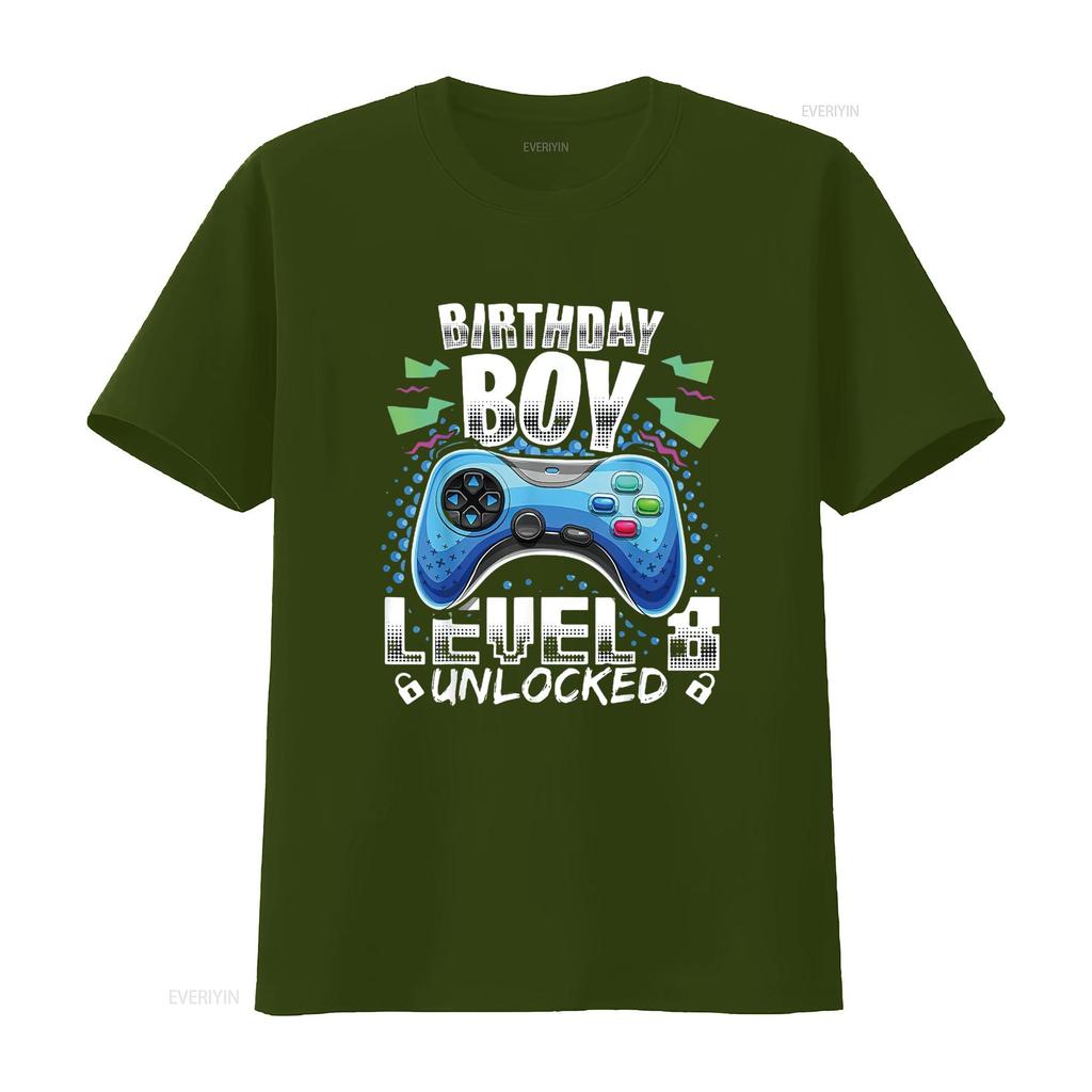 Mens Level 8 Unlocked Video Game 8Th Birthday Gamer Boys T Shirt Black Medium Vintage Washed Comfortable Streetwear Stylish