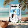Custom Name Ultra-Soft Beach Towel with Krtek Theme,Ideal for Pool - Camping, Diving - Perfect Travel Essential, Vibrant Beach Towel.