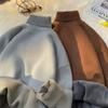 Winter Fleece Warm Sweaters Men's Turtleneck Sweater Knitted Pullovers Knitwear Thicken Men Casual Jumper Slim Fit Pure Sweater