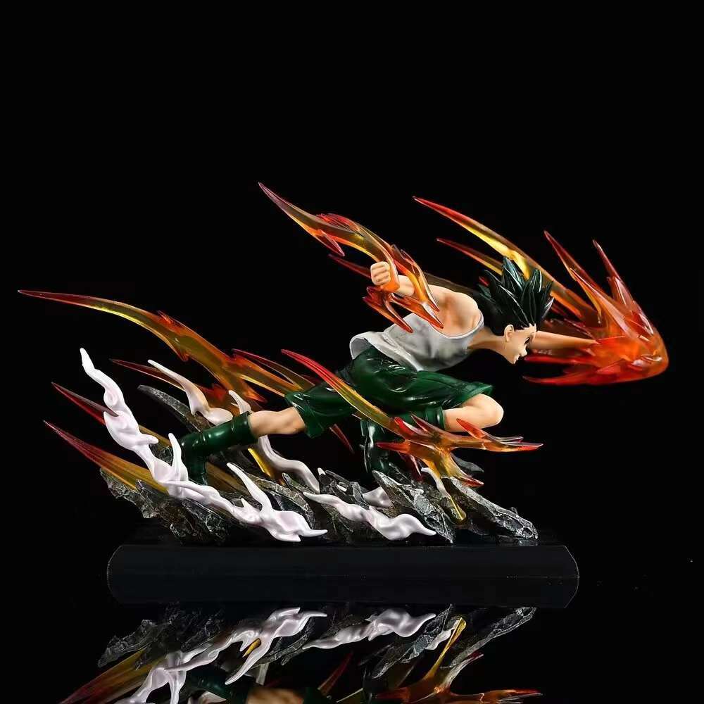 Cartoon Anime Hunter X Hunter GK Figure Model Killua Zoldyck Gon Battle Scene Collection Statue Toy Doll Decoration Gift