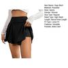 Yoga-Rock mit hoher Taille, einfarbig, für Damen, Sportrock mit Innenhose, dehnbarer, weicher Stoff, Taschen-Design, Tennisrock