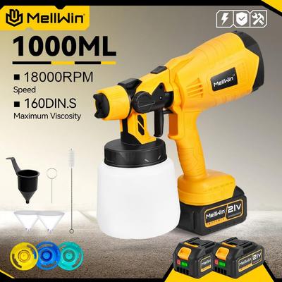 1000ML Cordless Electric Paint Sprayer Spray Gun Portable Paint Sprayer Auto Furniture Steel Coating Airbrush For Makita 18V Battery
