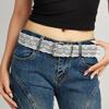 Beautiful Lace Waist Belt Leather White Floral Lace Waistband Decor Accessory Gift Jeans Belts for Women Skirts and Jeans