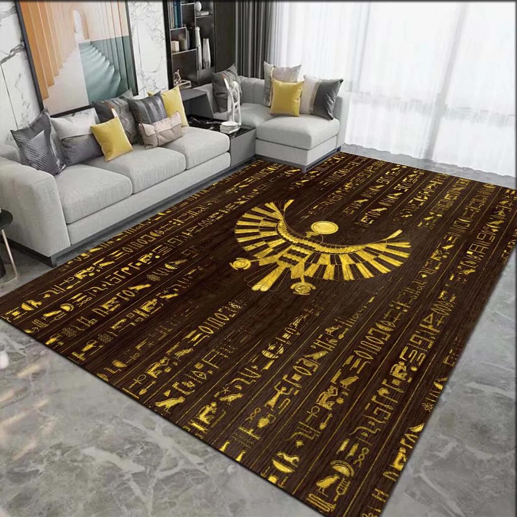 Altes Ägypten Teppich Gott Ägyptische Katze Anubis Teppiche für Wohnzimmer Schlafzimmer Teppich Rutschfeste Fußmatten Haushaltsbereich Matte Dekor