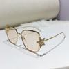 Oversized Square Sunglasses Women Rhinestone Star Frame Sun Glasses Luxury Brand UV400 Protection Eyewear for Ladies