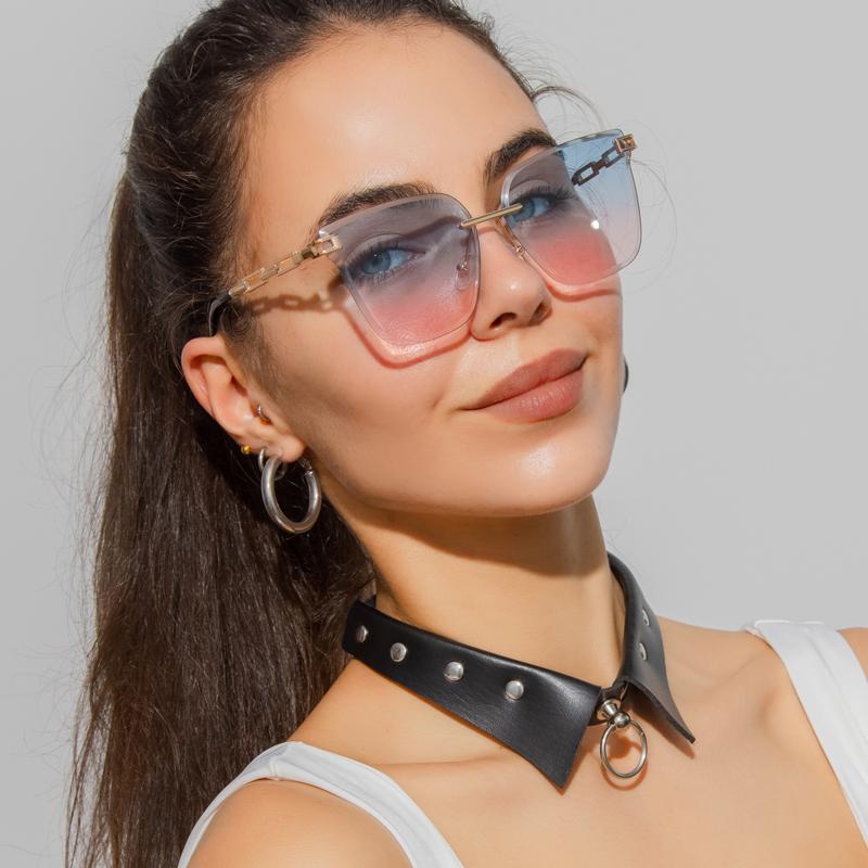 Premium UV Protection Lightweight Comfortable Durable High Quality Designer Style No Rim Lenses Female For Both Women Sun Glasses
