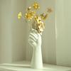 Creatieve Witte Hars Vaas Delicate Kunst Arm Lichaam Ornament Menselijk Lichaam Vaas Insteek Esthetisch Decoratief Huisdecoratie
