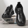 Autumn  New Men's Business Derby Shoes Black Leather Loafers for Men Chef Shoes Men's Korean Platform Formal Dress Footwear