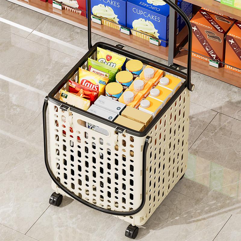 Foldable Multi-Functional Handcart: Compact Trailer for Shopping, Vegetables, and Express Pickups