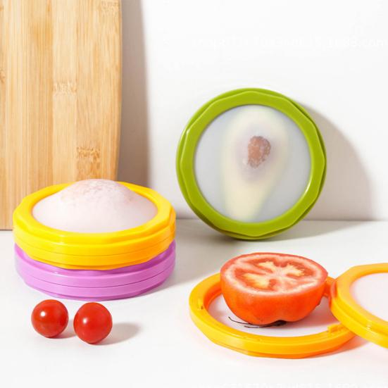 Avocado Saver Halter Zwiebel Aufbewahrungsbehälter BPA-frei Obst Gemüse Aufbewahrer für Kühlschrank Platzsparend Zitronen Tomaten Knoblauch Aufbewahrungsbehälter