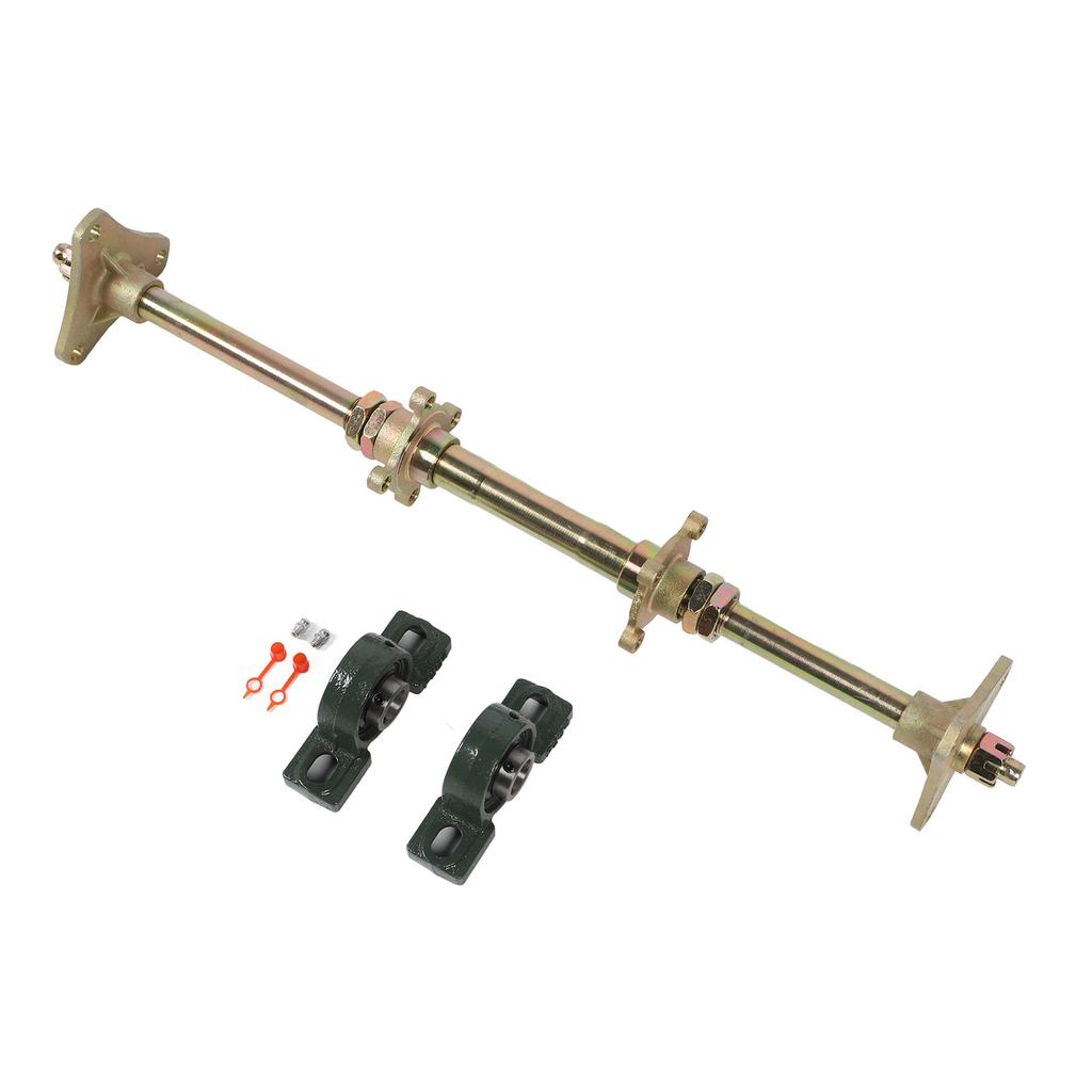 Kit Albero Assale Posteriore 24 pollici Metallo Mozzi Antiurto Supporti di Fissaggio Flange Set per ATV Quad Drift Trike 50‑150CC
