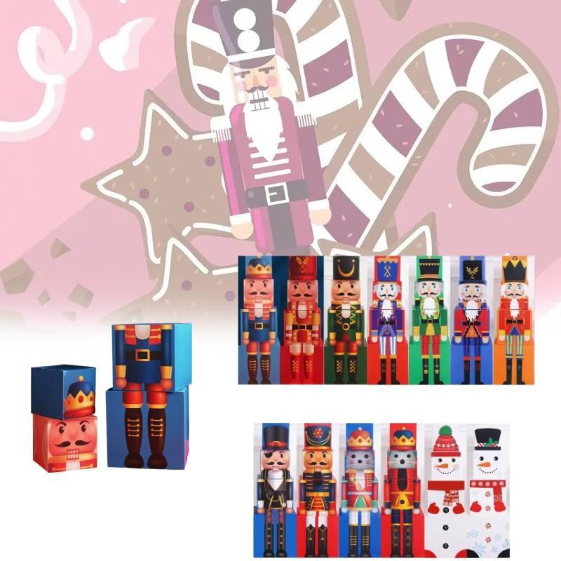 Nussknacker Stapelboxen Elegante Papierdekorationen für Weihnachten und Veranstaltungen