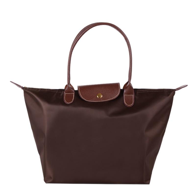 New Nylon Beach Tote Bag Fashion Womens Handbag Tote Oxford Shoulder Bags Female Waterproof Dumplings Folding Shopping Bag 2024