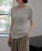 Memua Lena Raglan Ribbed Knit (Light Gray)