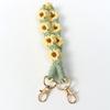 Bohemian Small Daisy Flower Keychain Hand-woven Wrist Rope European and American Bag Pendant