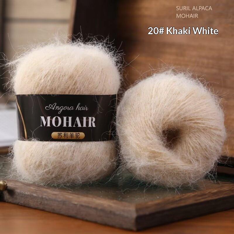 Comfortable Thread Cotton Blended Alpaca Mohair Yarn Long Haired Handmade Knitting Yarn Soft Fluffy Crochet Yarn Diy Handicrafts