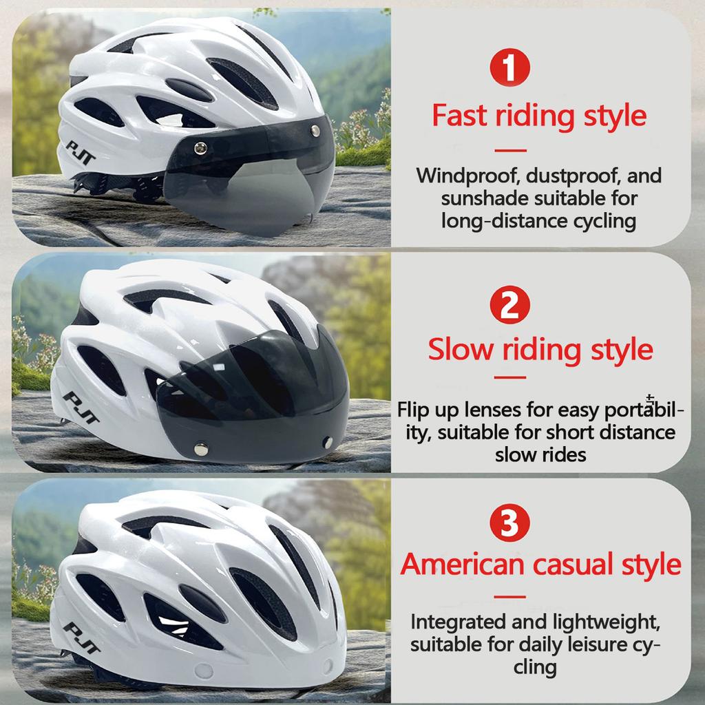 PJT Ultraleichter Fahrradhelm Leichte PC-Schale & EPS-Schaum-Konstruktion Fahrradhelm MTB 18 Belüftungsöffnungen Fahrradhelm