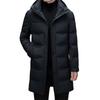 Mittellange und lange neue warme Daunenjacke für den Winter für Herren mit Kapuze