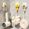 Suction Cup Hook Cartoon Animal Waterproof Bathroom Hook Removable Wall Hook for Bathroom Towels Kitchen