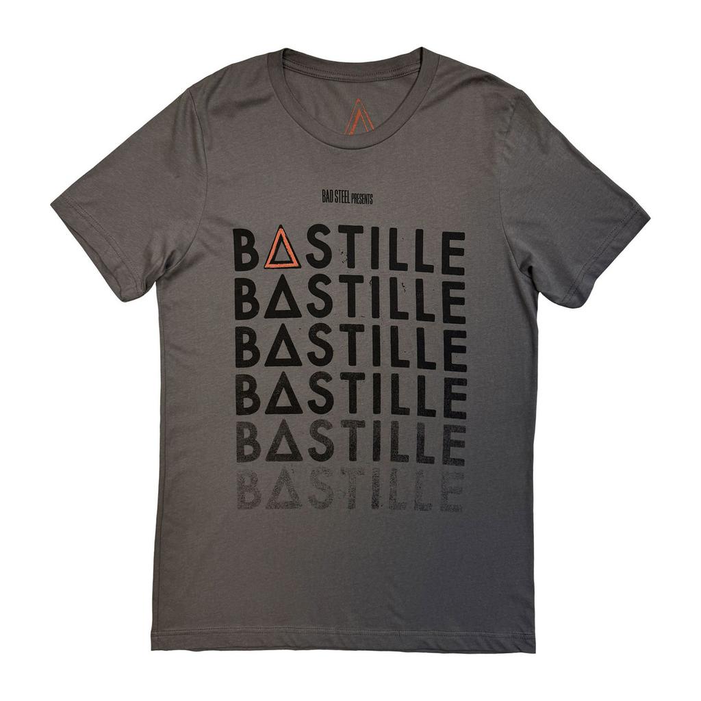 Bastille Unisex Adult Repeat Logo Back Print T-Shirt