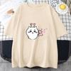 Kawaii Print Chiikawa T-Shirt Damen T-Shirt Street Atmungsaktiv Kurzarm Mode Freizeitkleidung Sommer 100% CottonTshirts Unisex T-Shirt