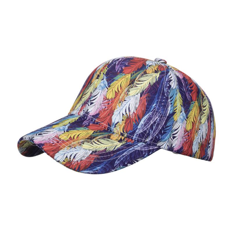 Men Printed Tie-Dye Baseball Cap Women Gradient Graffiti Sunscreen Hat Ponytail Panama Cap Visor Hats Snapback Hat