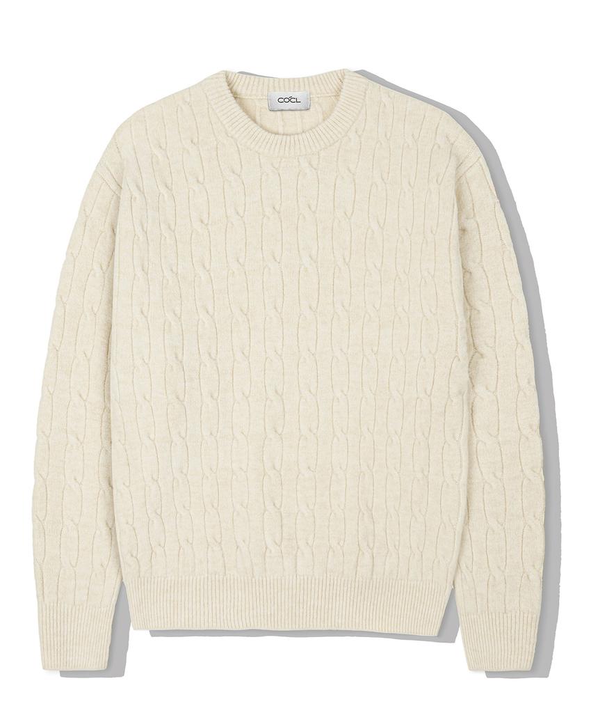COSTUME O’CLOCK Cable Round Heavy Knit Pullover 11 Color Cooskt068 (B Type)