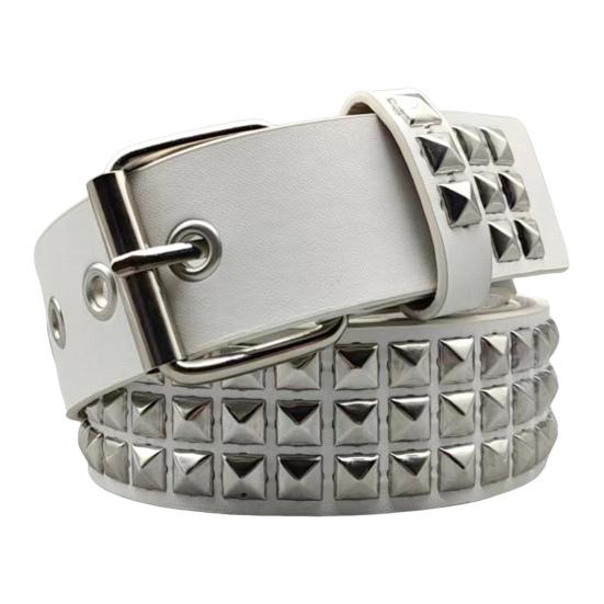 Punk Style Studded Belt Square Rivets Adjustable Straps Rock Waistband Women Girls Gothic Scene Accessories