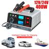 12V/24V Car Battery Charger 400W 260W Large Power Battery Charger Automatic Intelligent Repair Type for Car Motorcycle SUV Truck