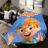 Educational Cartoon B BlippiS Blanket For Sofa Office Bed Plane Travel Sleep Read Relax Camping Soft And Warm