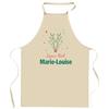 Kitchen Apron - Merry Christmas Marie-Louise Deer - Sturdy Cotton - DTG Printing France - Adjustable Ties