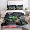 Monster Truck Duvet Cover Catroon Monster Jam Bedding Sets Soft Quilt Cover And Pillowcases For Teens