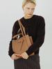 Komorebi Museum Arch Belted Two-Way Tote Bag _Suede Brown I B17