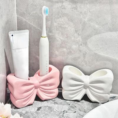 1 szt. Ceramiczny Uchwyt na Szczoteczki do Zębów w Kształcie Łuku Ozdoba Ceramiczna Szczoteczka do Zębów, Stojak do Przechowywania Pasty do Zębów Akcesoria Łazienkowe Uchwyt na Szczotki