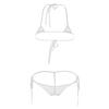Hatopura Usui. -usui- Ultra-small Lingerie Set [Triangle Bra X Side Ribbon T-Back Panties] (White)