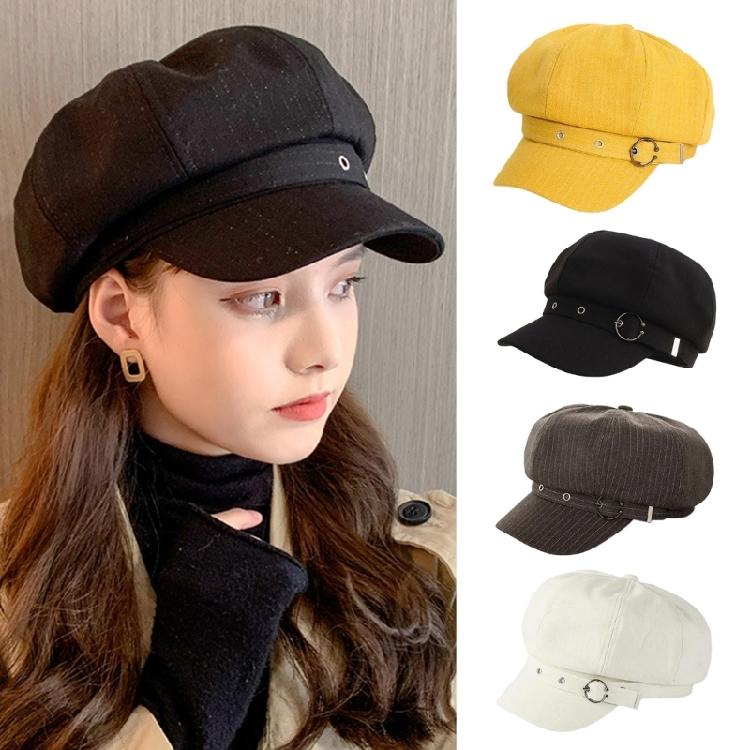 Adult Beret Hat Breathable French Style Baseball Caps Breathable Octagonal Hat