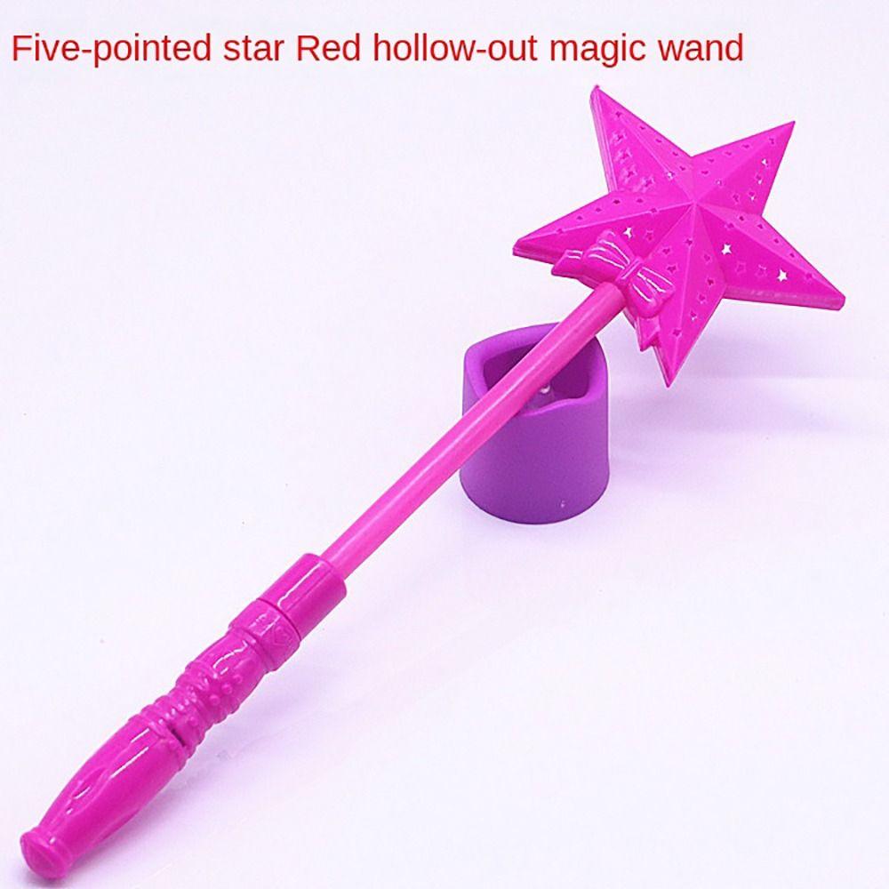 Dark Concert Party Props Cartoon Gift Luminous Hollow Star Rod LED Flashing Light-Up Luminous Stick Glowing  Light-up Wand