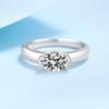 Sterling Silver Ring 1.5CT 6*8mm Egg-shaped Moissanite Diamond Party Ring Ultra White Shiny D Color VVS1 Jewelry Test Positive