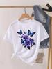 Watercolor Butterfly Fashion Clothes Casual Clothing Lady Short Sleeve Print Female Graphic T-shirts Sleeved Harajuku Streetwear