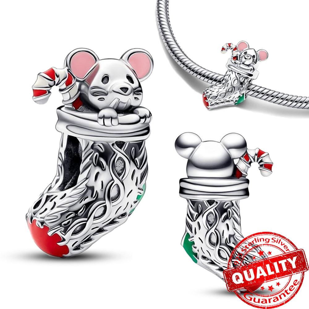 Gorgeous Copper Santa Claus Snowman Reindeer Dangle Charm Compatible With Authentic Bracelets Women Do It Yourself Sparkling Winter Christmas Gifts