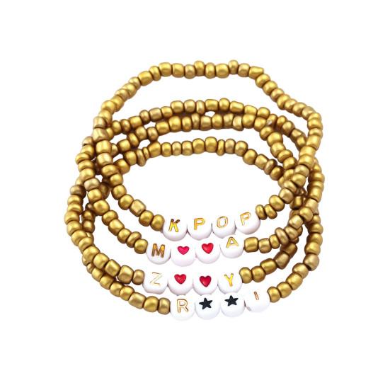 Korean Pop DIY Bracelet Anime Inspired Bracelet Adjustable Stretch Bracelet with Cute Charms Gift for Fans Men Women