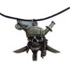 Retro Pirate Skull Necklace for Men, Alloy Clothing Pendant, Punk Style Jewelry