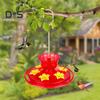 Hummingbird Feeder Leak-proof Design Dish Feeder with 6 Flower-Shaped Feeding Mouths Easy Refill Hummingbird Feeder