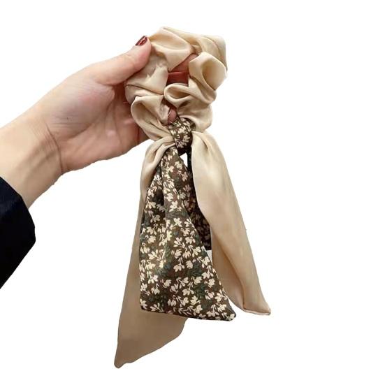 Haargummi Blumendruck Schleife Band Haarseil Leicht zu tragen Dutt Halbhochgesteckte Frisuren Pferdeschwanzhalter Haaraccessoire