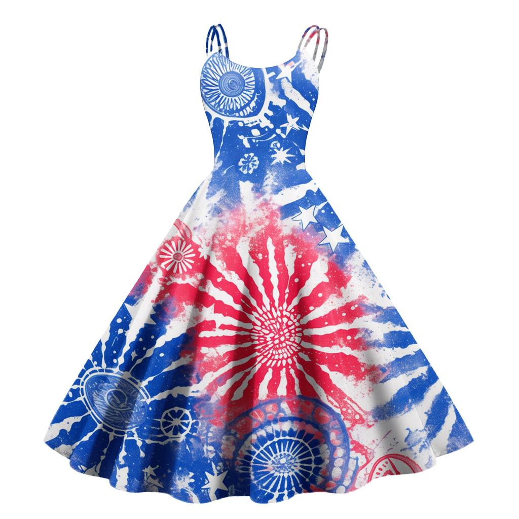 Women's Casual Fashion Print Sexy Off Shoulder Punk Retro Dress Retro Dress Dress