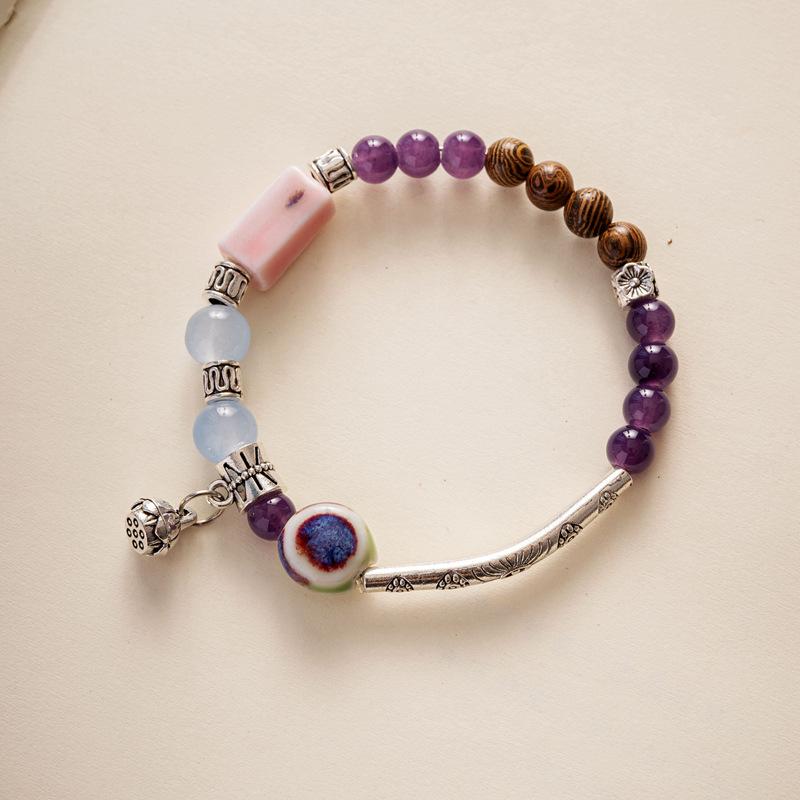 Keramik Armband Schmuck Mode Blume Glasur Perle Armband Multicolor Casual Bohemian Armband
